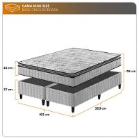 Conjunto Box King Cinza Zidi Hanover One D33 193x203cm - 3