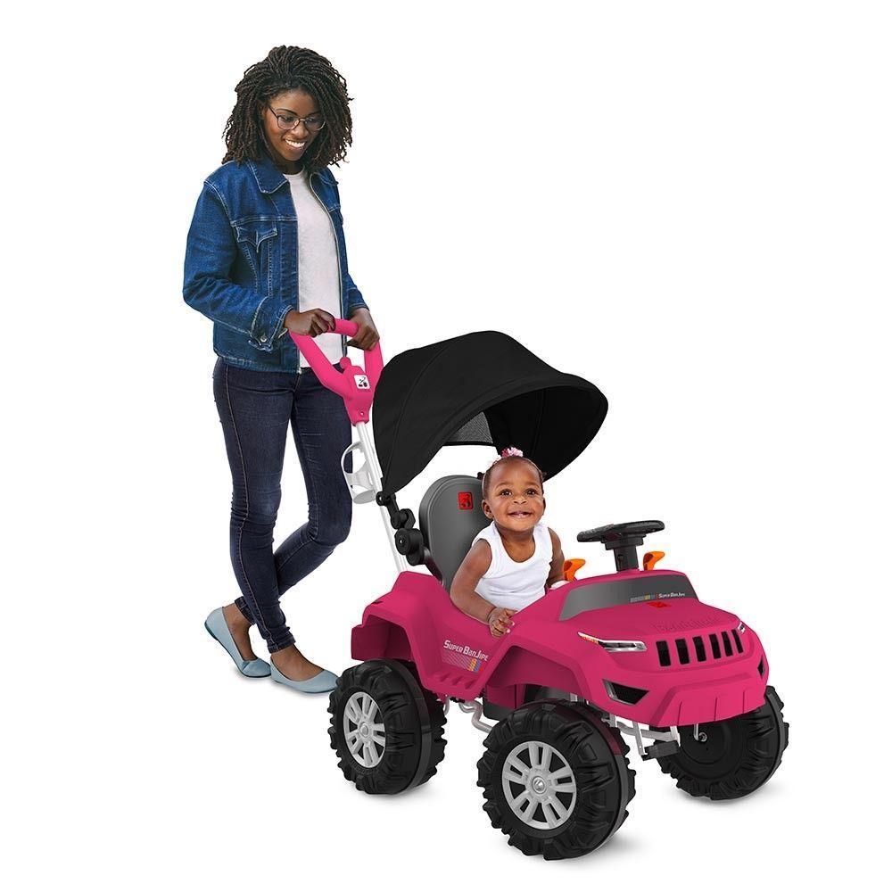 Carrinho De Passeio Super Banjipe Reclinável Com Capota Passeio E Pedal Pink Bandeirante - 3