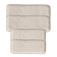 Conjunto Com 04 Travessas Retangular Orgânico Latte Porto Brasil - 1