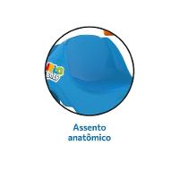 Triciclo Velobaby Passeio E Pedal Azul Bandeirante - 10