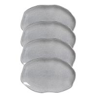 Conjunto Com 04 Travessas Oval Rasa Média 30x20 Cm Orgânico Dust Porto Brasil - 1