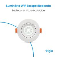 Luminária Smart Redonda Ecospot - 5w Rgb Compatível Com Alexa E Google Home Bivolt - 2