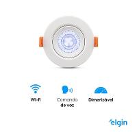 Luminária Smart Redonda Ecospot - 5w Rgb Compatível Com Alexa E Google Home Bivolt - 6