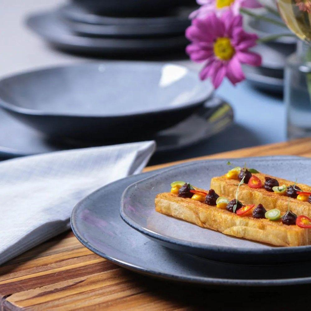 Conjunto De Pratos Rasos 06 Peças Orgânico Concreto Porto Brasil - 7