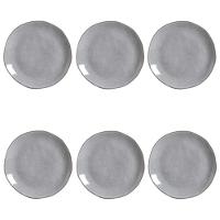 Conjunto De Pratos Rasos 06 Peças Orgânico Concreto Porto Brasil - 1