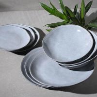 Conjunto De Pratos Rasos 06 Peças Orgânico Concreto Porto Brasil - 5