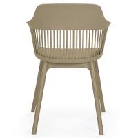 Conjunto Mesa De Jantar Redonda Imperial 70cm Preta Com 2 Cadeiras Estofadas Marcela - Nude Escuro - 6