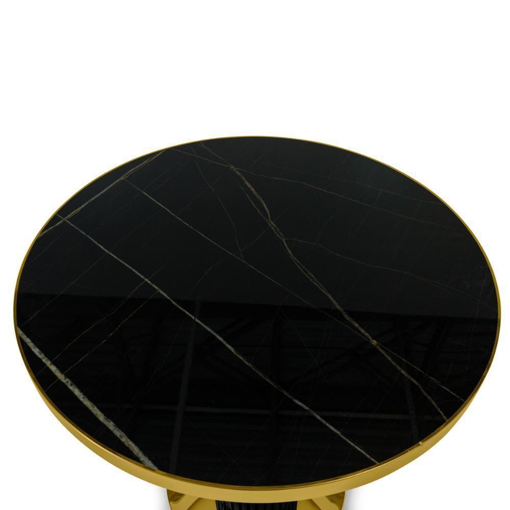 Conjunto Mesa De Jantar Redonda Imperial 70cm Preta Com 2 Cadeiras Estofadas Marcela - Preto - 7