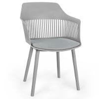 Conjunto Mesa De Jantar Redonda Imperial 70cm Branca Com 2 Cadeiras Estofadas Marcela - Cinza - 5