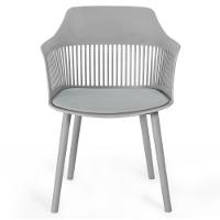 Conjunto Mesa De Jantar Redonda Imperial 70cm Branca Com 2 Cadeiras Estofadas Marcela - Cinza - 6