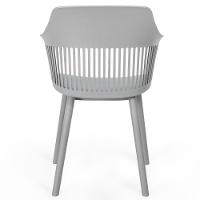 Conjunto Mesa De Jantar Redonda Imperial 70cm Branca Com 2 Cadeiras Estofadas Marcela - Cinza - 7