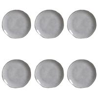 Conjunto De Pratos De Sobremesa 06 Peças Orgânico Concreto Porto Brasil - 1