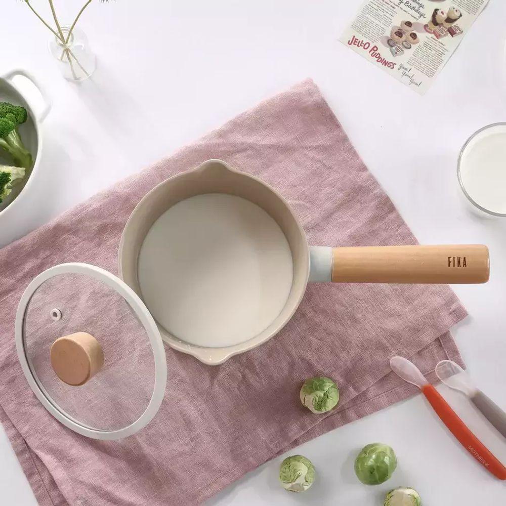 Leiteira 16cm/1,4l - Indução Com Revestimento Cerâmico - Fika - Neoflam - Pérola - 2