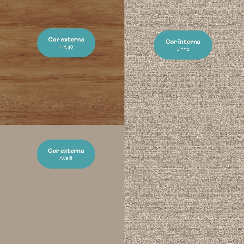 Mesa Lateral Milan 1 Gaveta Carraro Avelã - 7