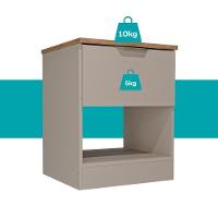 Mesa Lateral Milan 1 Gaveta Carraro Avelã - 5