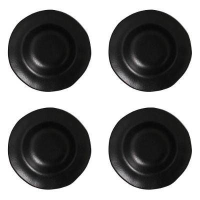 Conjunto De Pratos Para Entrada/sobremesa 04 Peças Orgânico Preto Matte Porto Brasil