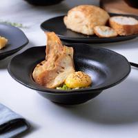 Conjunto De Pratos Para Entrada/sobremesa 04 Peças Orgânico Preto Matte Porto Brasil - 3