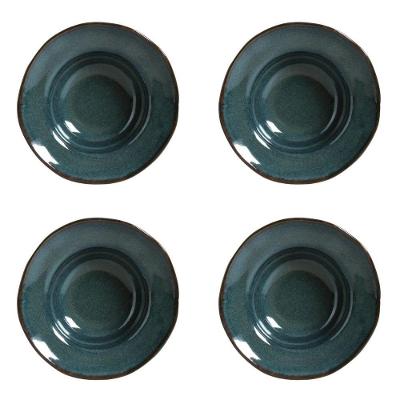 Conjunto De Pratos Para Entrada/sobremesa 04 Peças Orgânico Oceano Porto Brasil