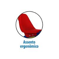 Triciclo Escolar Suporta 80 Kg Azul E Vermelho Bandeirante - 5