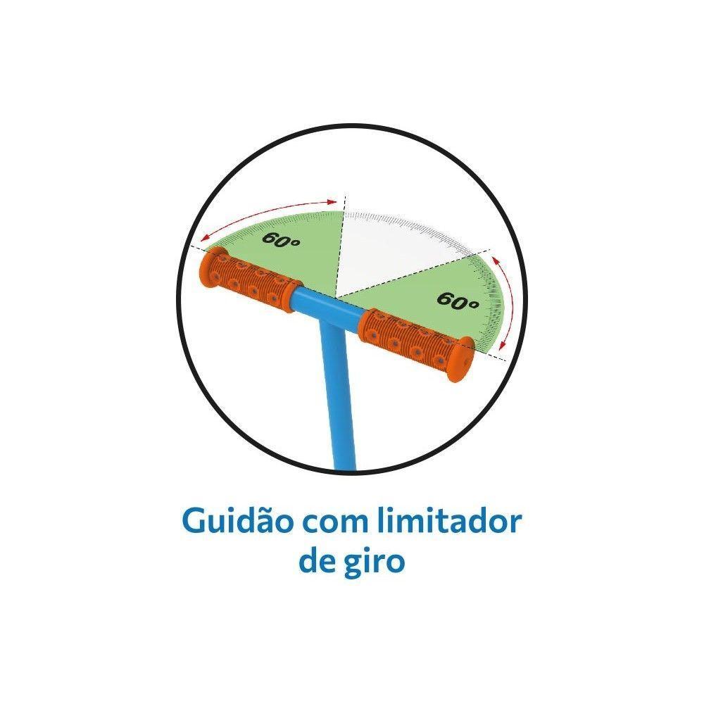 Patinete Infantil Meu Primeiro Patinete Azul E Laranja Bandeirante - 4