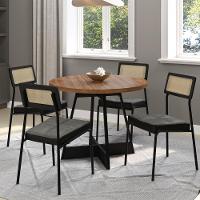 Conjunto Sala De Jantar 4 Cadeiras Virginia Carraro Nogal - 1