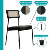 Conjunto Sala De Jantar 4 Cadeiras Virginia Carraro Nogal - 7