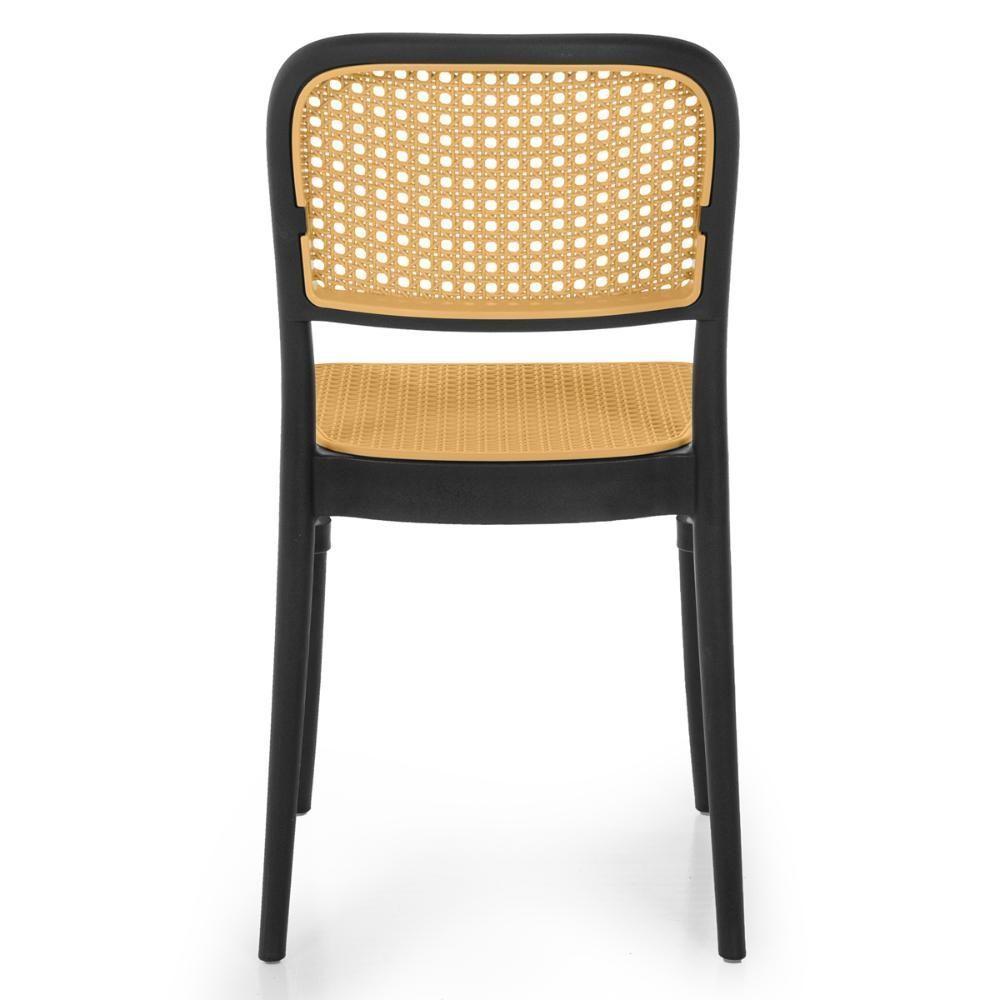 Conjunto Mesa De Jantar Quadrada Venezia 70x70cm Branca Com 2 Cadeiras Roma - Preto - 6