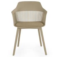 Conjunto Mesa De Jantar Redonda Imperial 70cm Branca Com 2 Cadeiras Estofadas Marcela - Nude Escuro - 5