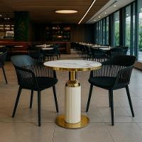 Conjunto Mesa De Jantar Redonda Imperial 70cm Branca Com 2 Cadeiras Estofadas Marcela - Preto - 2