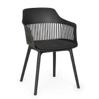 Conjunto Mesa De Jantar Redonda Imperial 70cm Branca Com 2 Cadeiras Estofadas Marcela - Preto