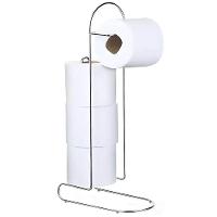 Porta Papel Higiênico De Chão Cromado Para 4 Rolos Mali - 1