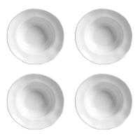 Conjunto De Pratos Para Entrada/sobremesa 04 Peças Orgânico New White Porto Brasil - 1