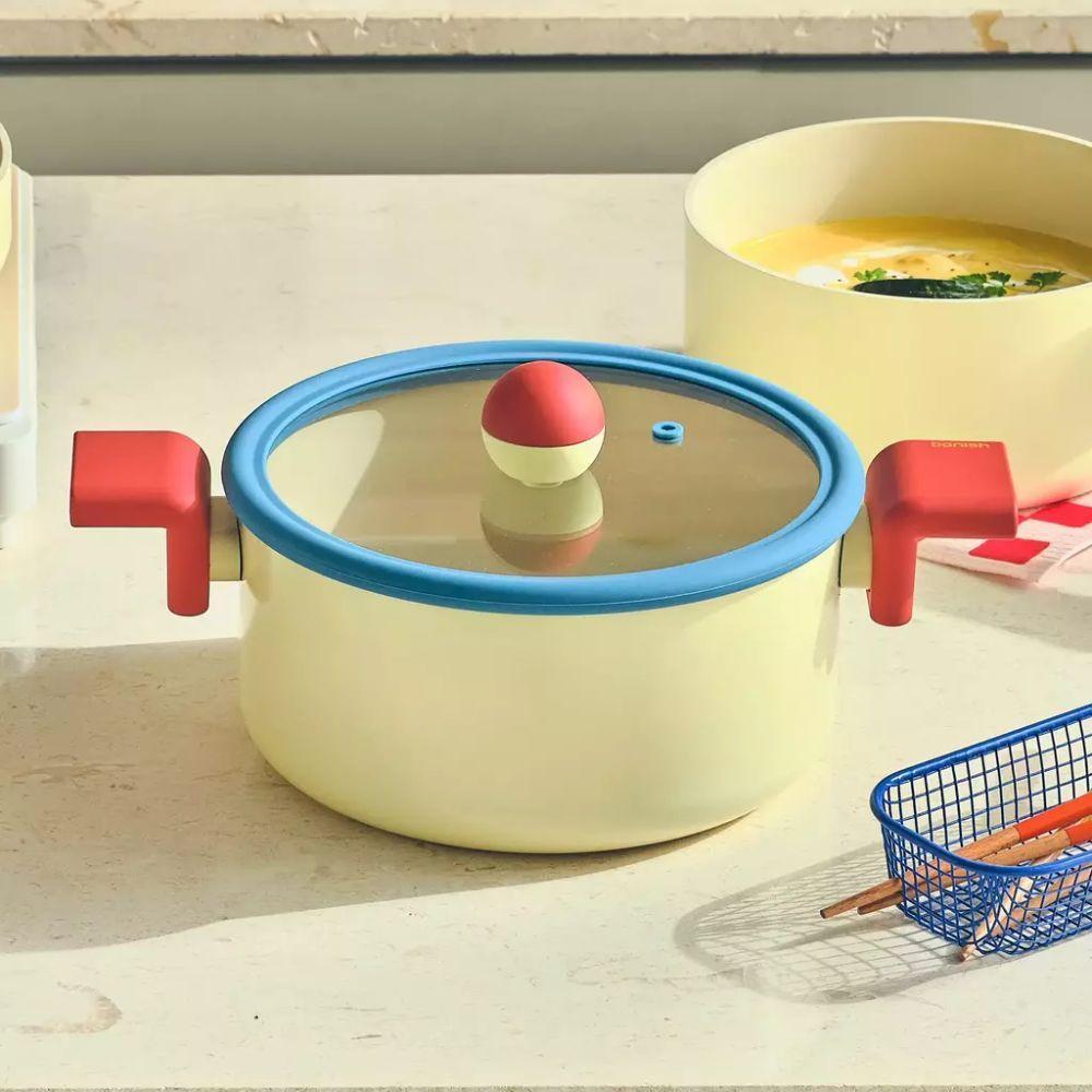 Caçarola 20cm/2,6l - Indução Com Revestimento Cerâmico - Danish - Neoflam - Amarelo - 2