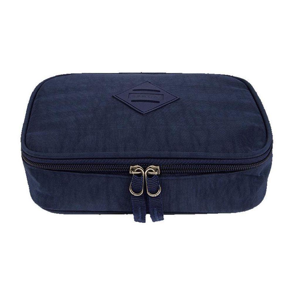 Estojo Escolar Infantil Box Crinkle 7550404 Azul Marinho - Sestini - 2