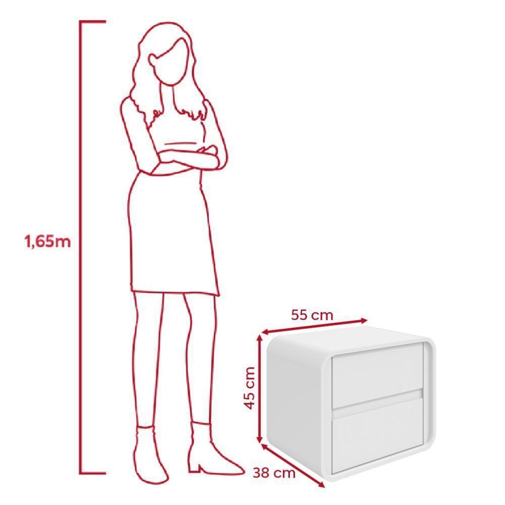 Mesa De Cabeceira Easy Like Branco - 3