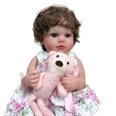 Bebê Reborn Menina, Olhos Abertos, Cabelo Implantado Fio A Fio, Realista.