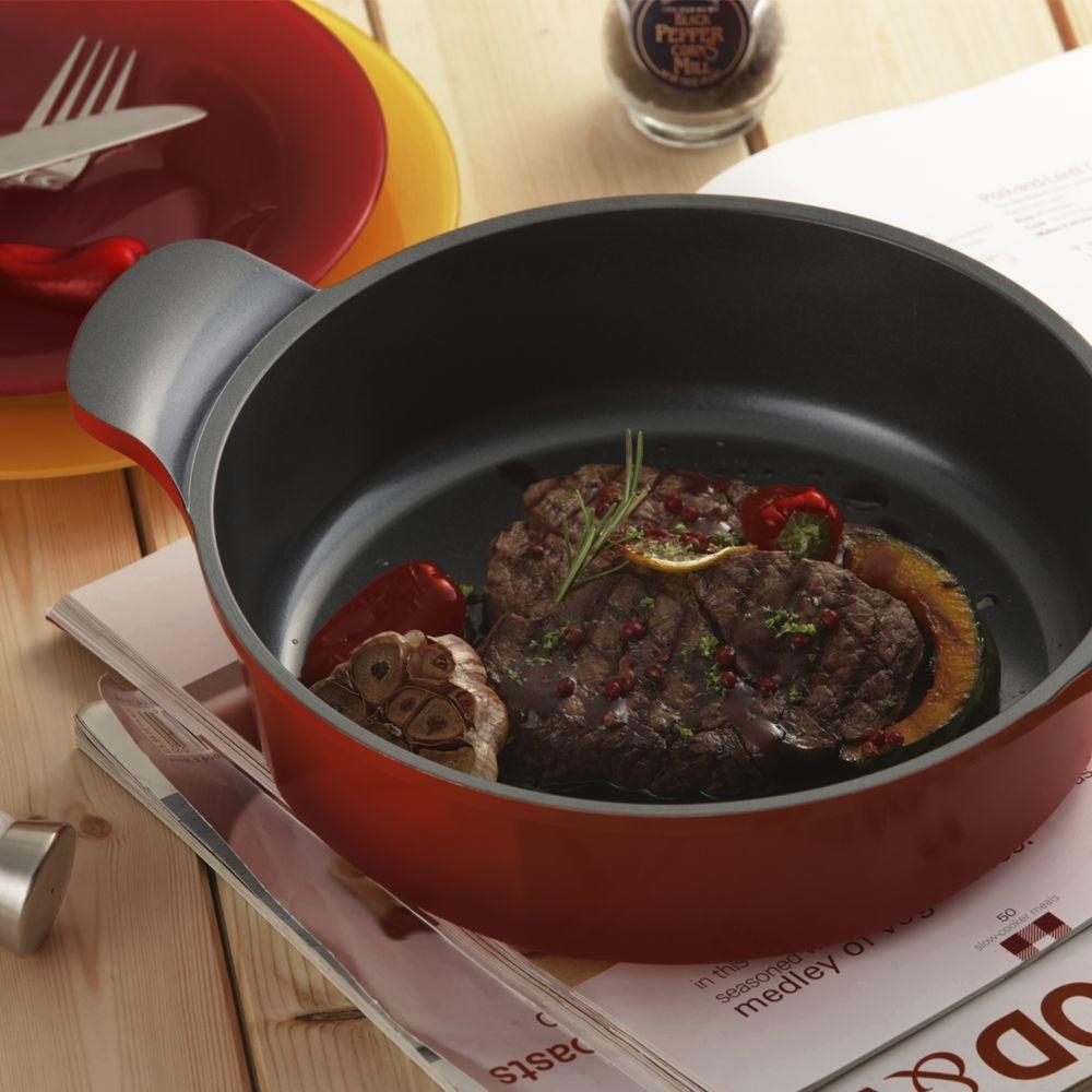 Caçarola Rasa 28cm/4,8l Com Revestimento Cerâmico - Venn - Neoflam - Vermelha - 4