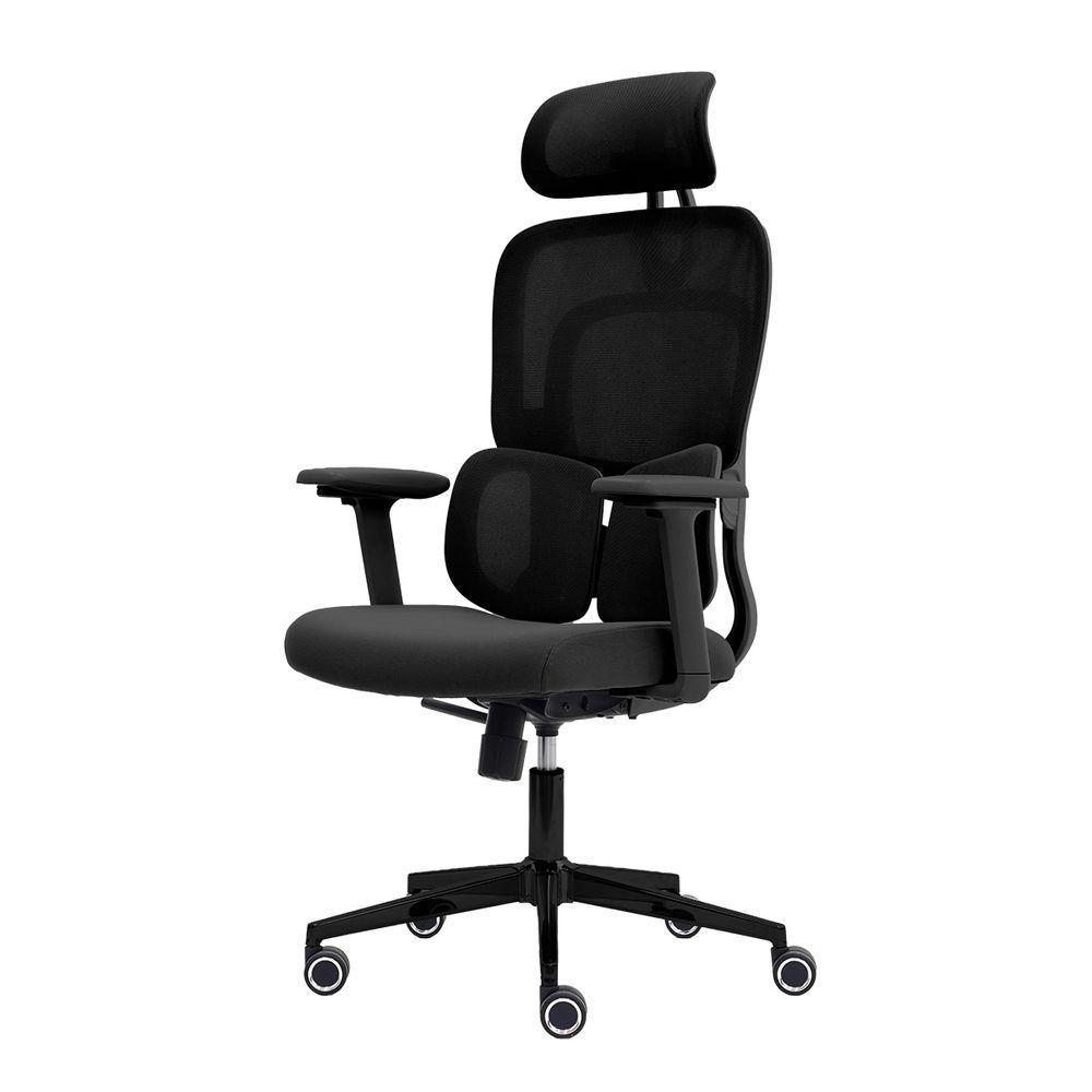 Cadeira Presidente Ergonômica Executiva Mesh Preta Braços 4d Preto - 1