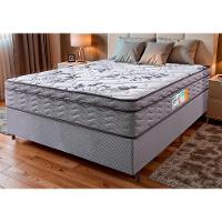 Cama Box Queen Colchão Ortomove + Box Desmontável 158x198x65 One Face Espuma D45 Cinza - 1