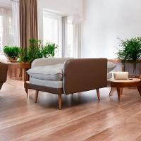 Poltrona Inglaterra Reclinável Corino Chocolate E Linho Bege Chocolate Com Bege