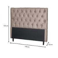 Cabeceira Para Cama Casal Larissa Sued Taupe Cappucino Taupe Capuccino - 3