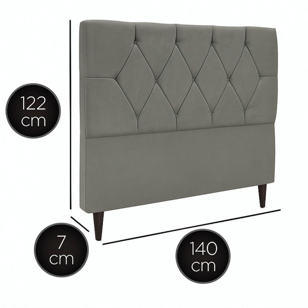 Cabeceira Para Cama Casal Julia Sued Taupe Cappucino Idf Dec Taupe Capuccino - 2
