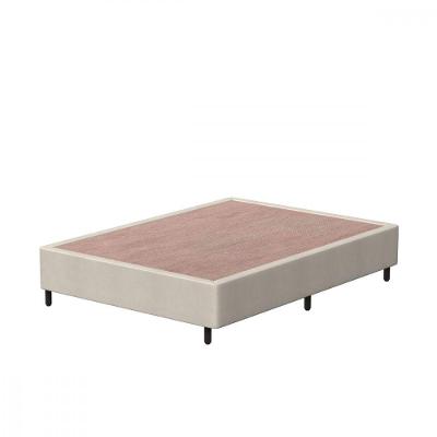 Base Cama Box Casal 138x188x26 Sued Marfim Probel Marfim