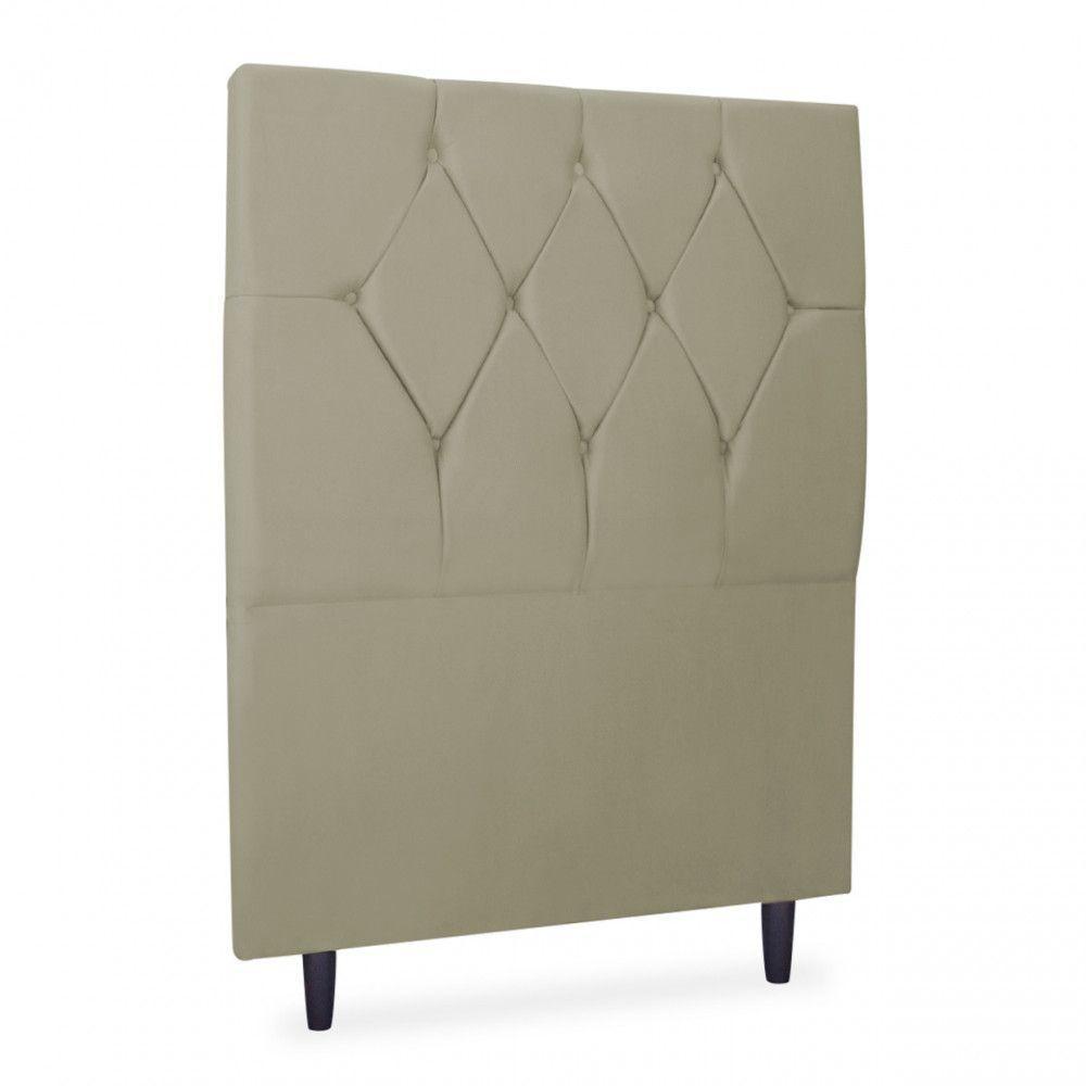 Cabeceira Para Cama Solteiro Julia Sued Taupe Capuccino Idf Taupe Capuccino - 1