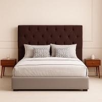 Cabeceira Para Cama Casal Julia Sued Marrom Idf Decor Marrom - 2