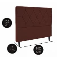 Cabeceira Para Cama Casal Julia Sued Marrom Idf Decor Marrom - 3