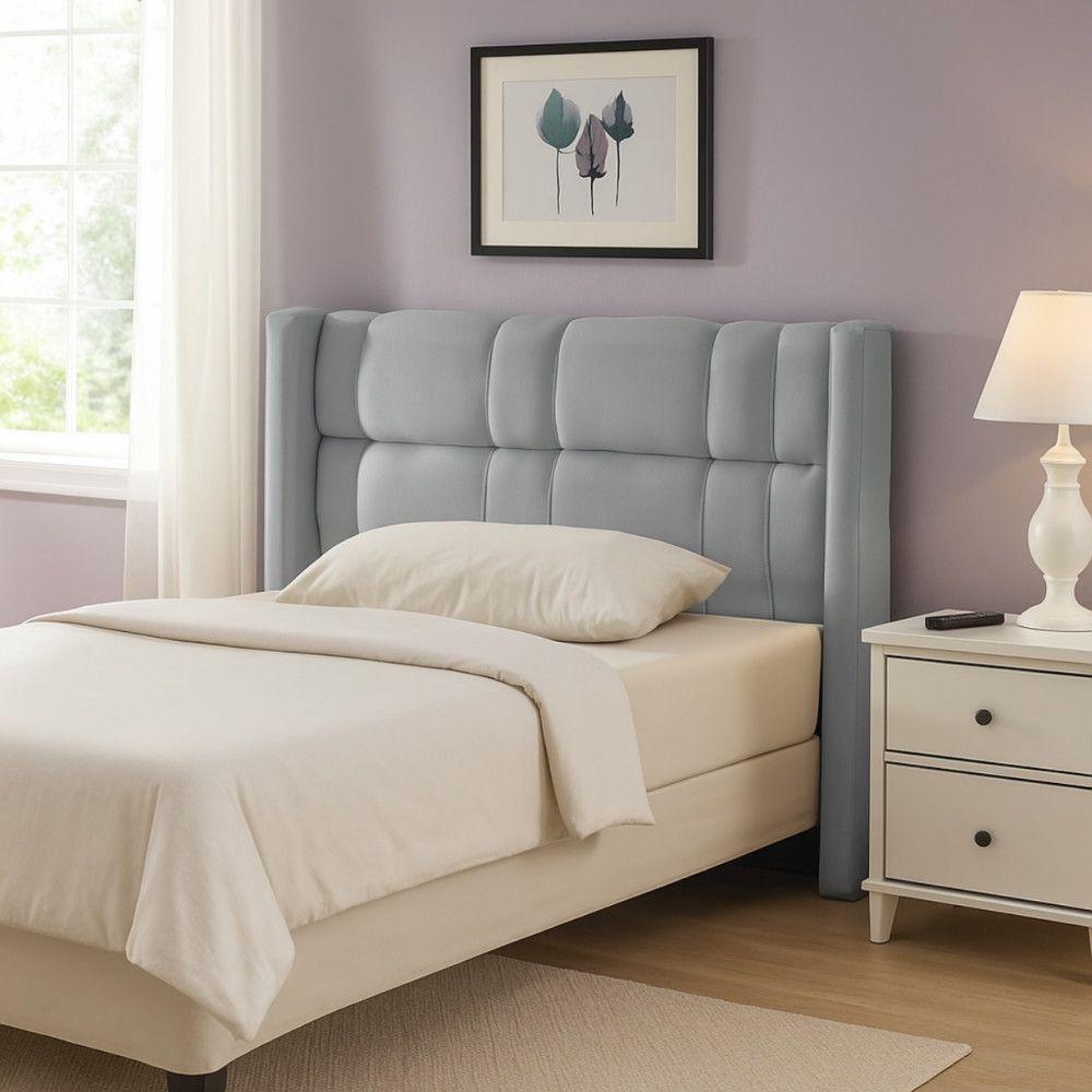 Cabeceira Para Cama Queen Tania Linho Cinza Cinza - 2