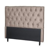 Cabeceira Para Cama Queen Larissa Sued Taupe Cappucino Taupe Capuccino - 1