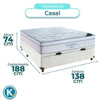 Box Baú Blindado Branco + Colchão Casal Freedom Ortobom - 3