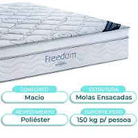 Cama Box Preto + Colchão Queen Freedom Ortobom + Cabeceira - 2